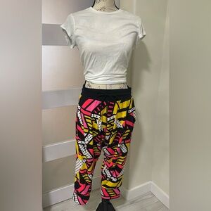 Zumba Fitness Colorful Abstract Print Pants